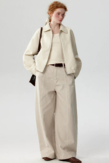 Soft Leather Lapel Jacket