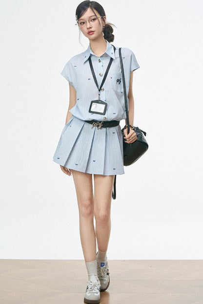 Chic Striped Waist Dress