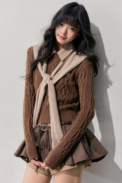 Unfinished Poem Plaid Sweater