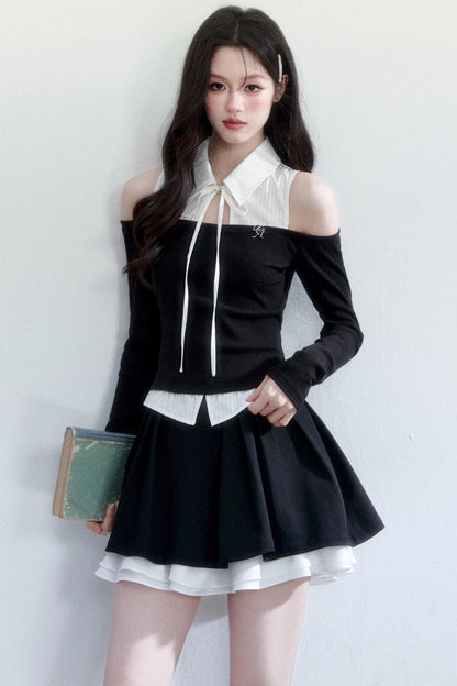 Slim Off-Shoulder Top Set-Up