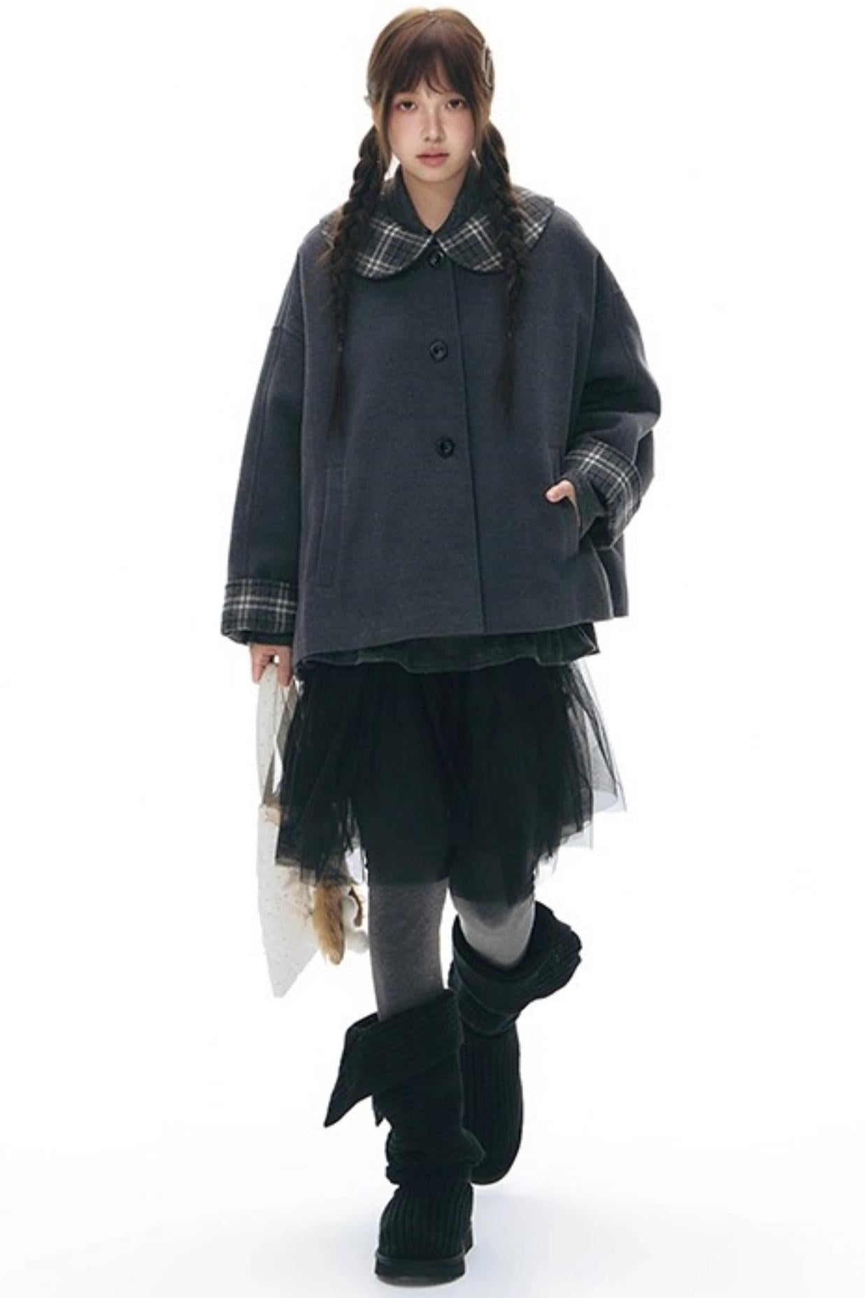 Vintage Puzzle Cloak Jacket