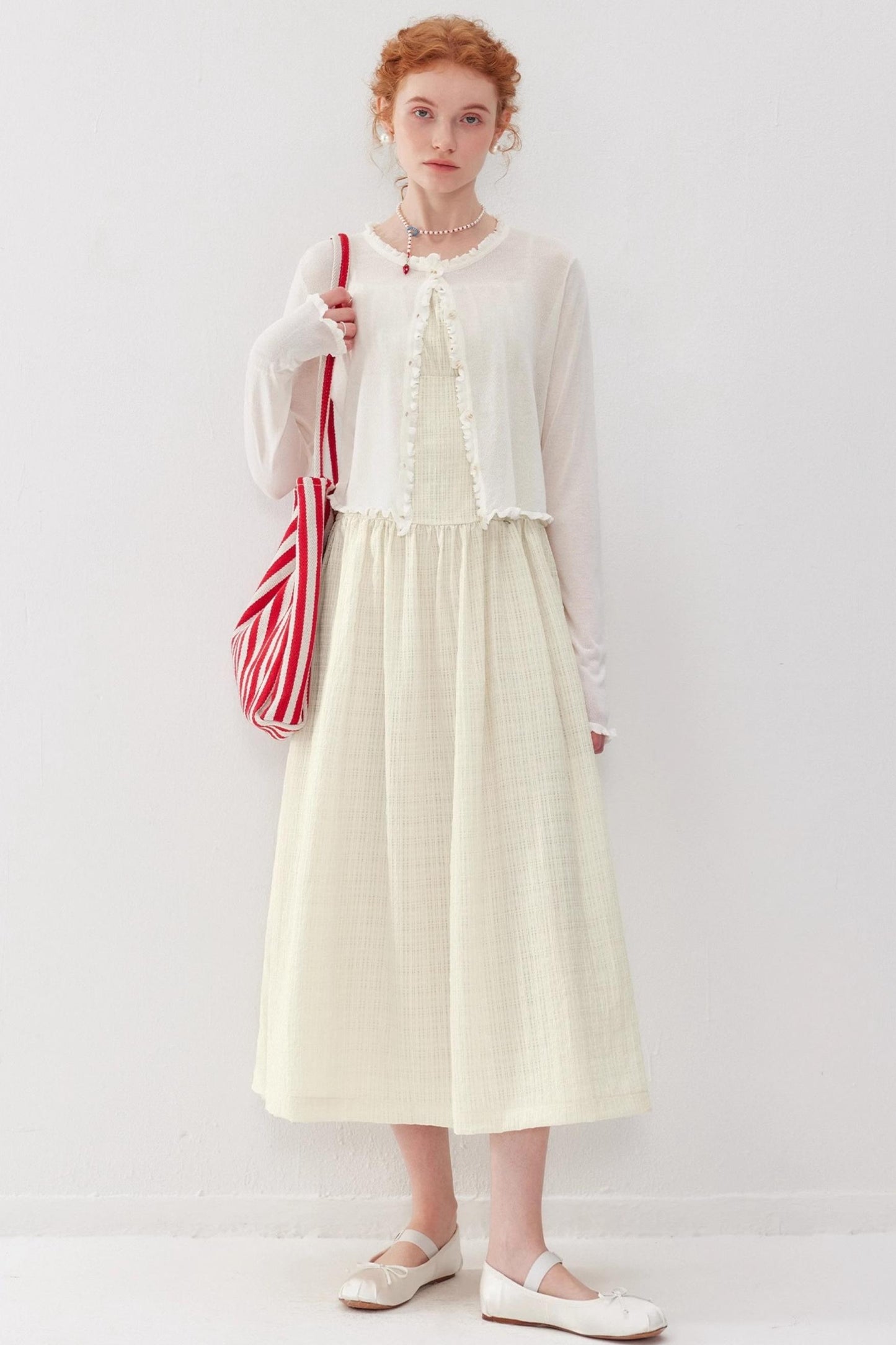 Halter Mullet Dress Cardigan Set-Up