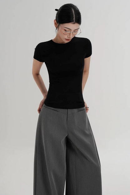 Elegant Wool Waist-Slimming Top