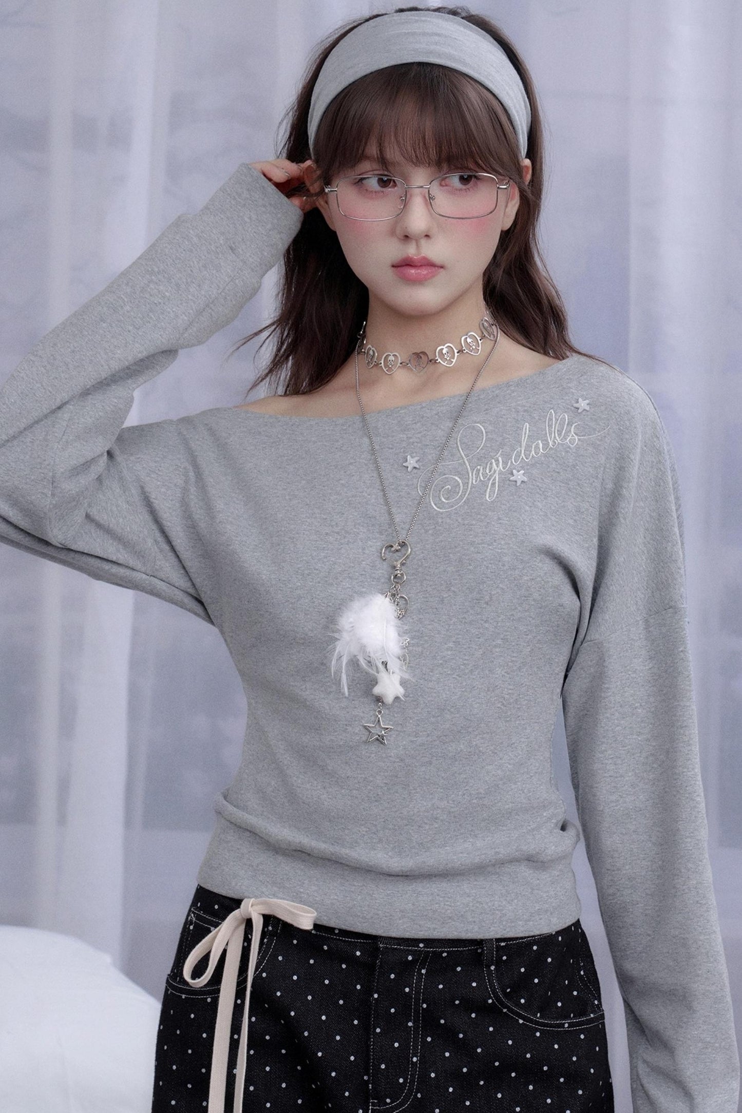 Slanted Shoulder Top