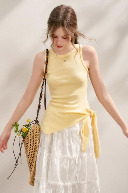 Tie-Knot Knit Vest
