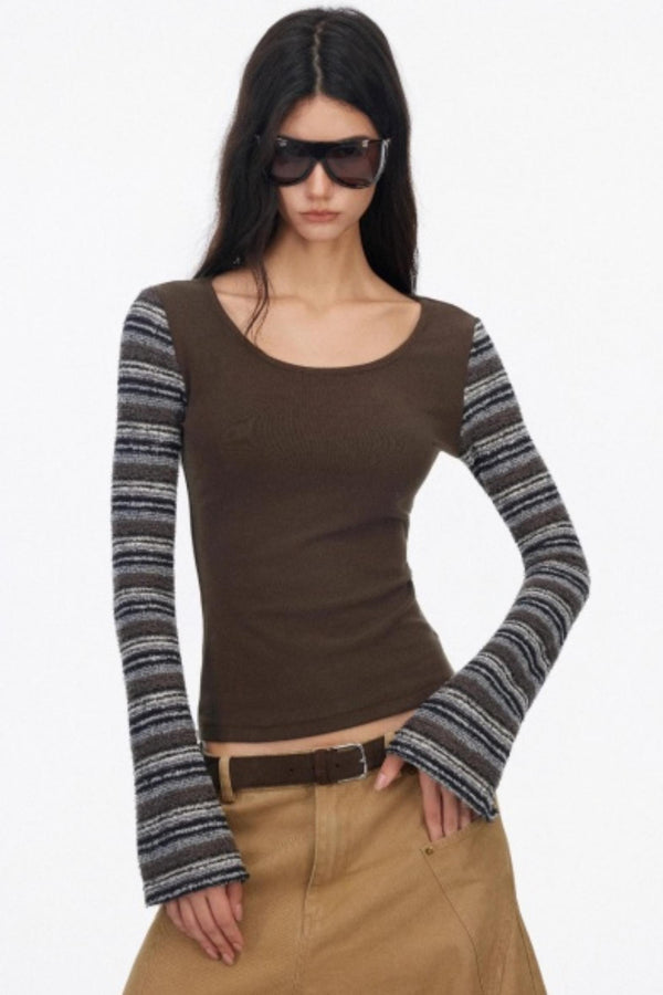 Stripe Slim Long Sleeve T-Shirt
