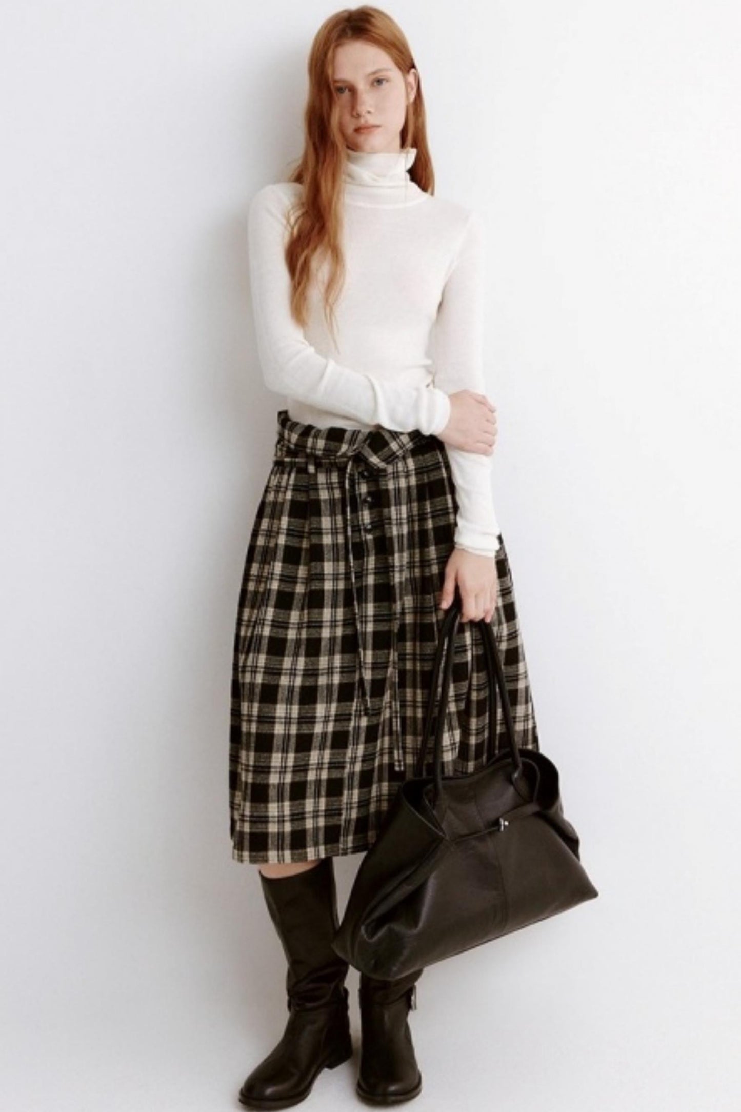 High Neck Slim Knitted Sweater