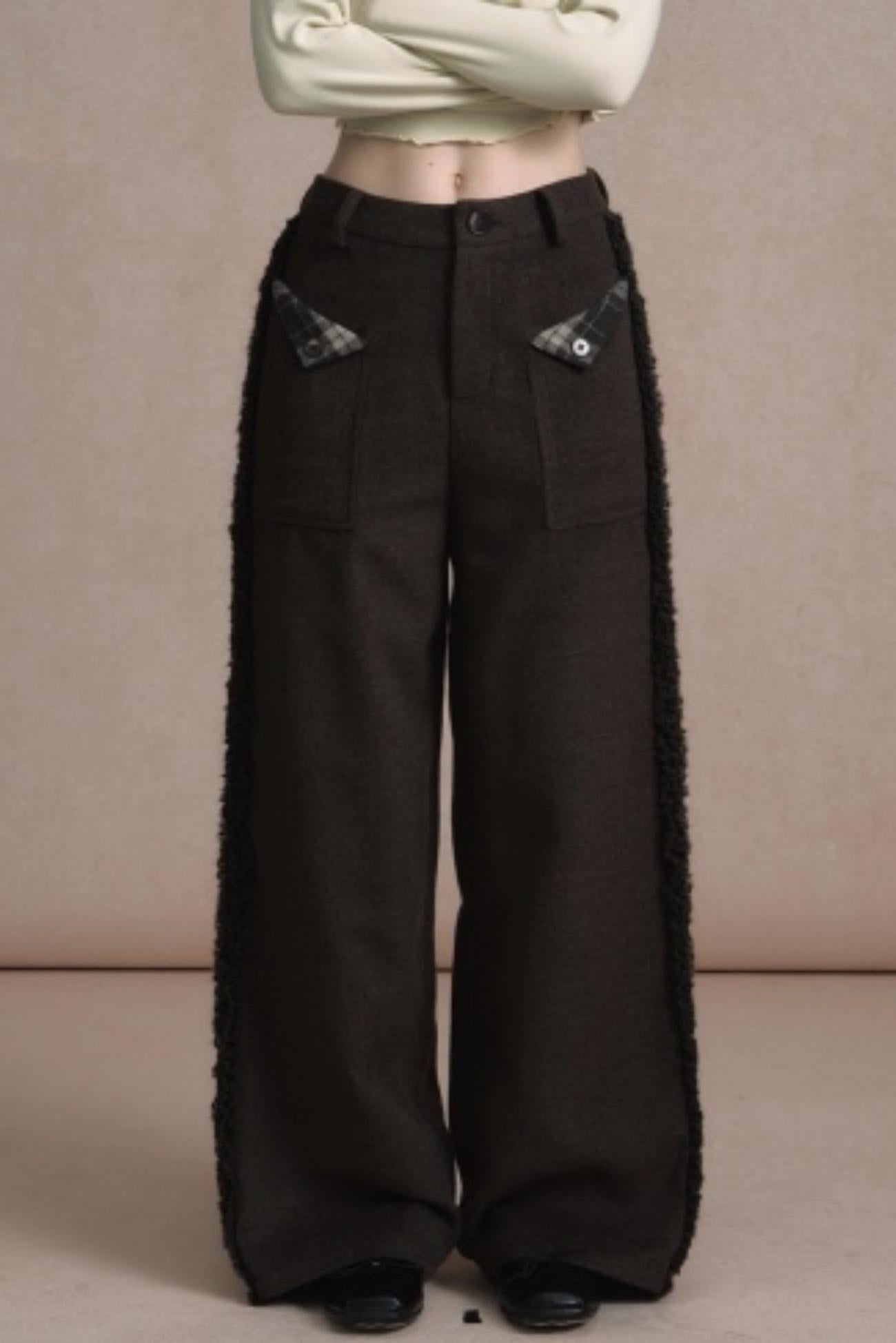 Lazy Drape Wide-Leg Pants