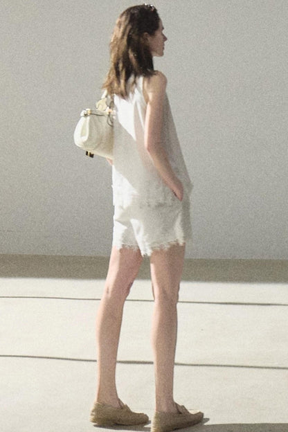 Lyocell-Camisole mit Spitze im Morgenstil