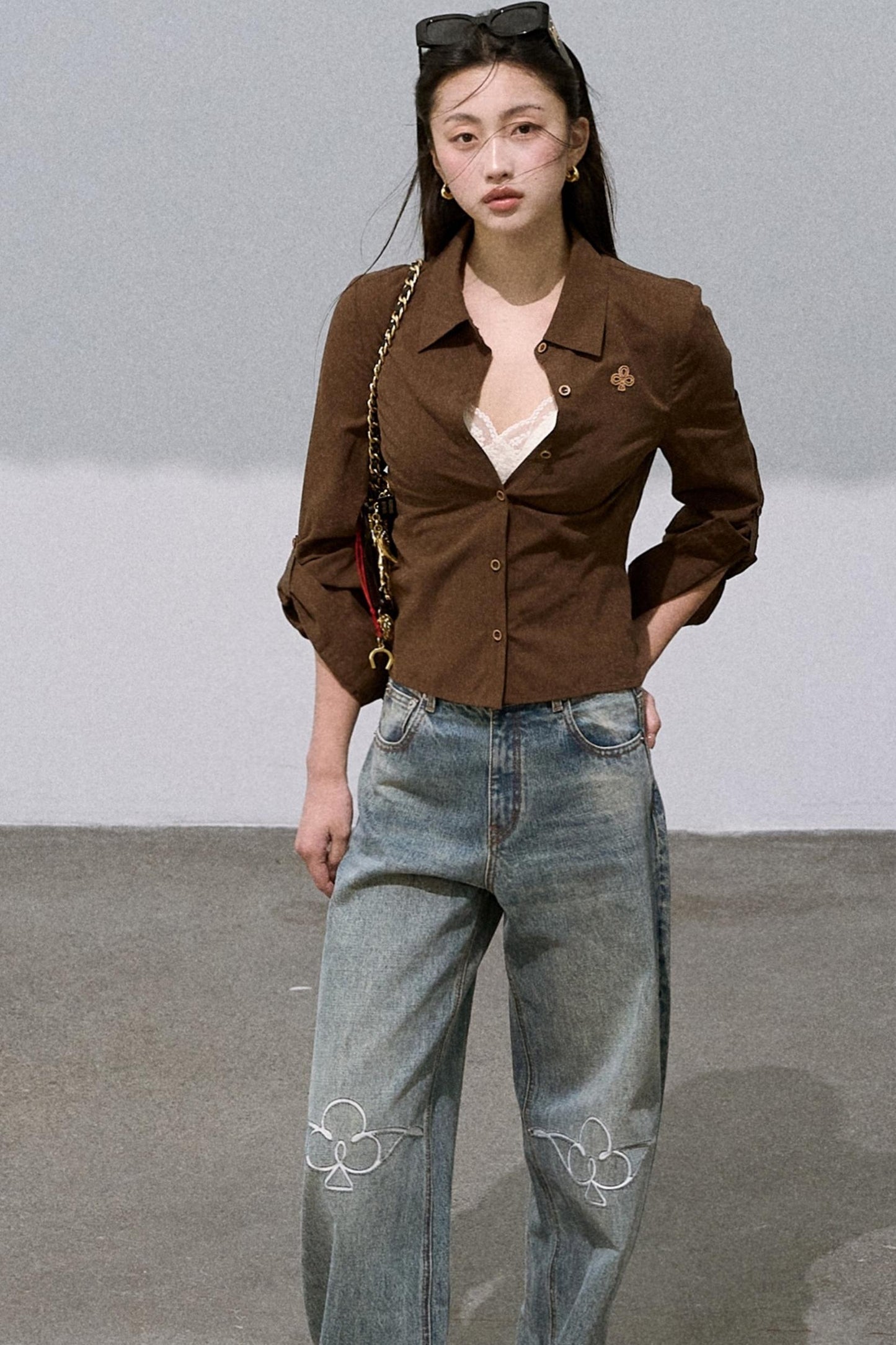 Maillard Cotton Linen Slim Shirt