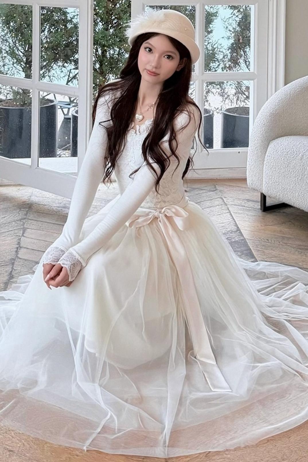 French Noble Lace Dress Set-Up