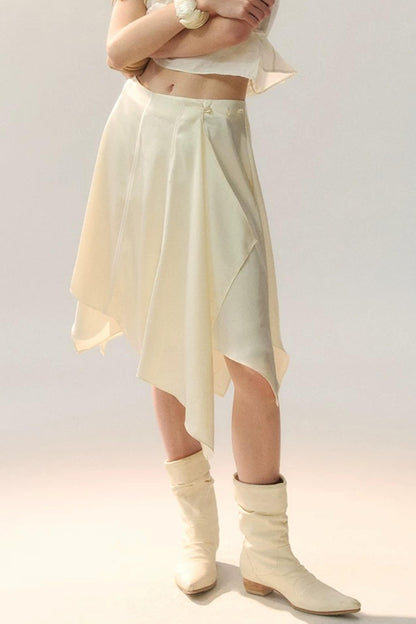 White Lace Wrap Skirt