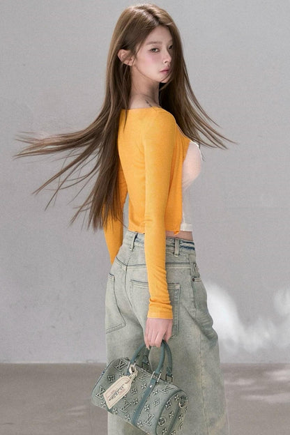 Textured Knit Cardigan Tank Top Three-Piece Set-Up