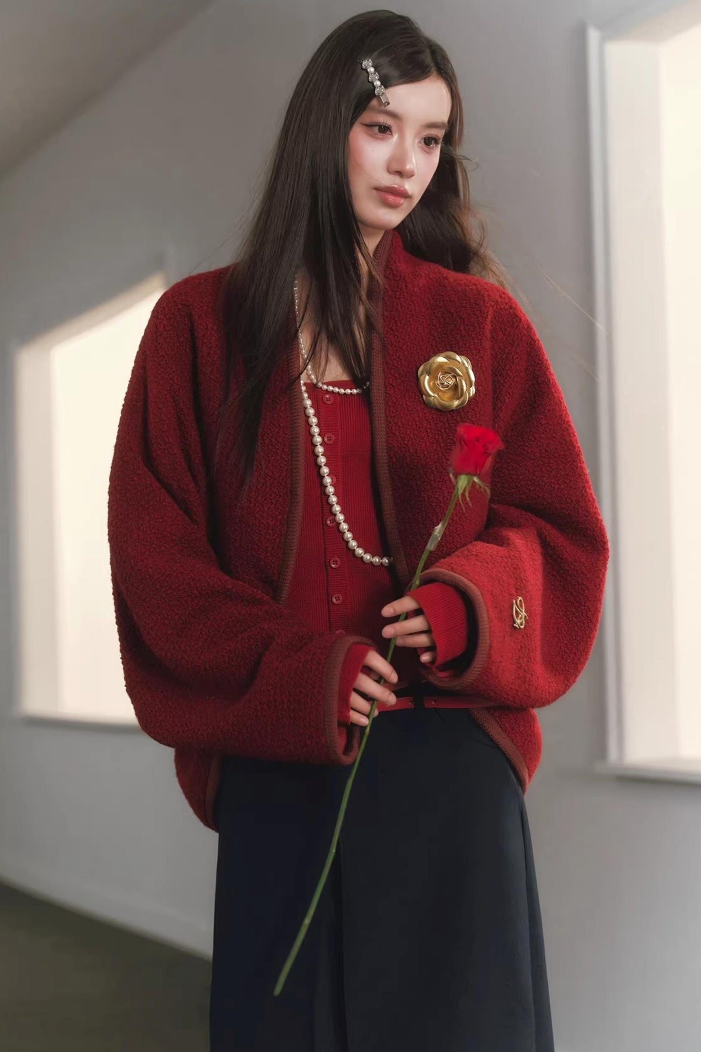 Batwing Wool Cocoon Coat Set-Up