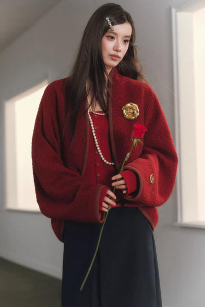 Batwing Wool Cocoon Coat Set-Up