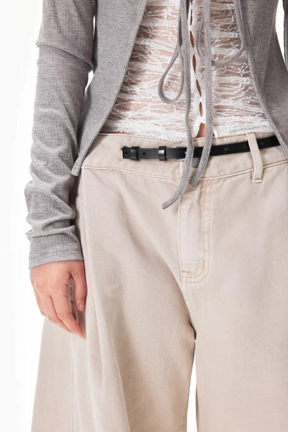 Retro Washed Apricot Cargo Pants