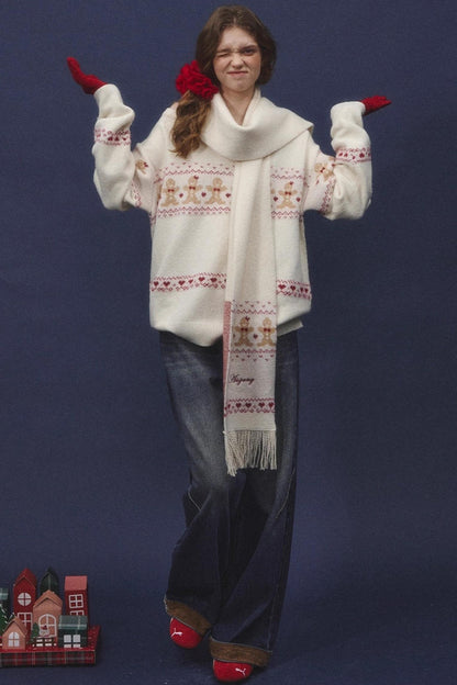 Gingerbread Man Fair Isle Sweater Set