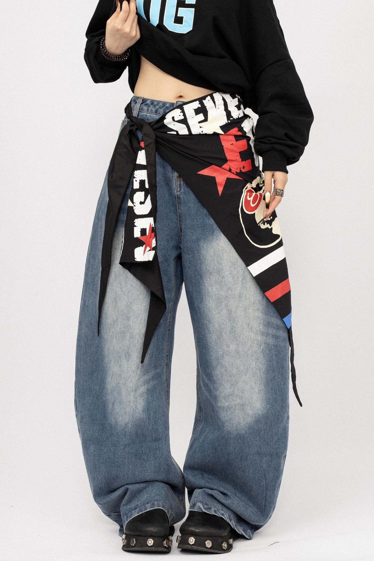 American Retro Denim Pants