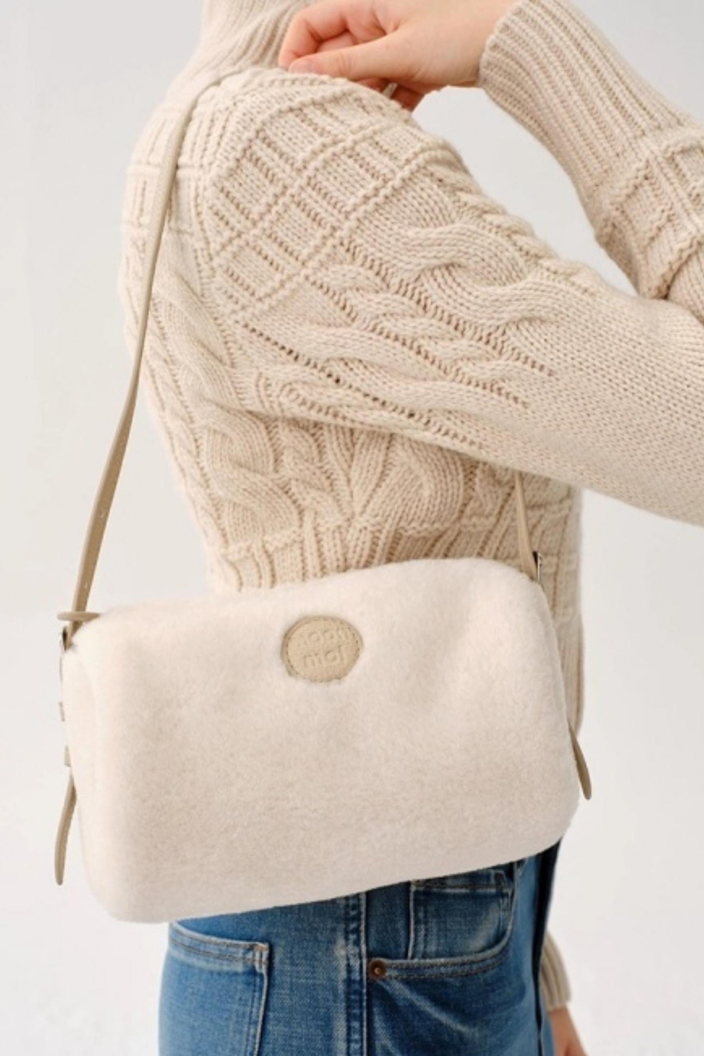 Plush Patchwork Leather Bag