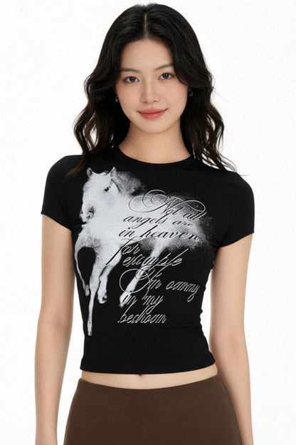 Retro Pony Print Top