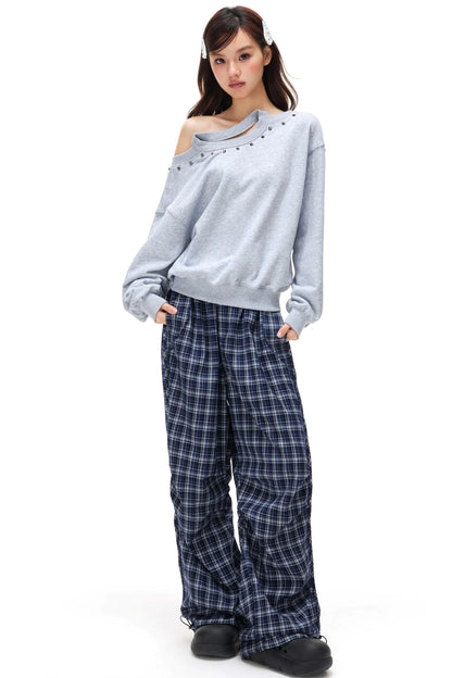 Plaid Revival Drapey Pants