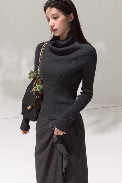 Moonlit Wool Knit Sweater