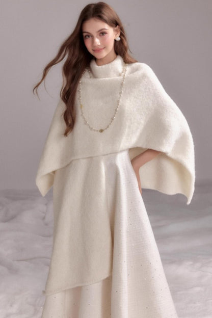 Soft Wool Cloak Shawl