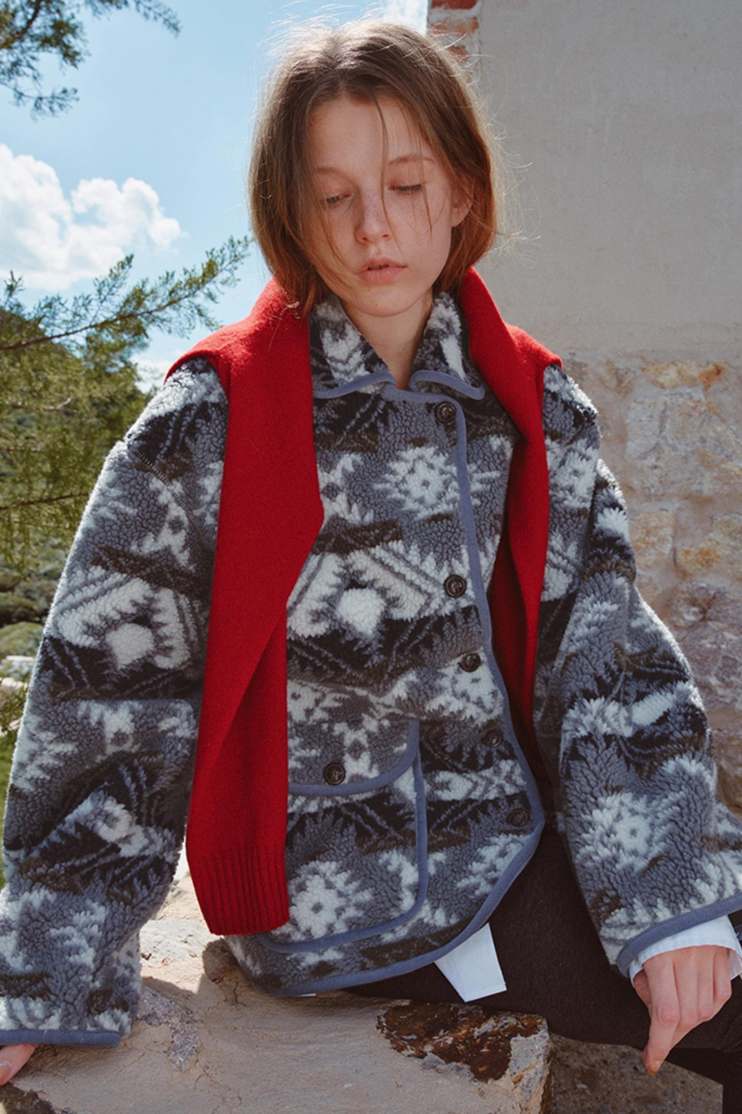 Fair Isle Lamb Wool Jacket