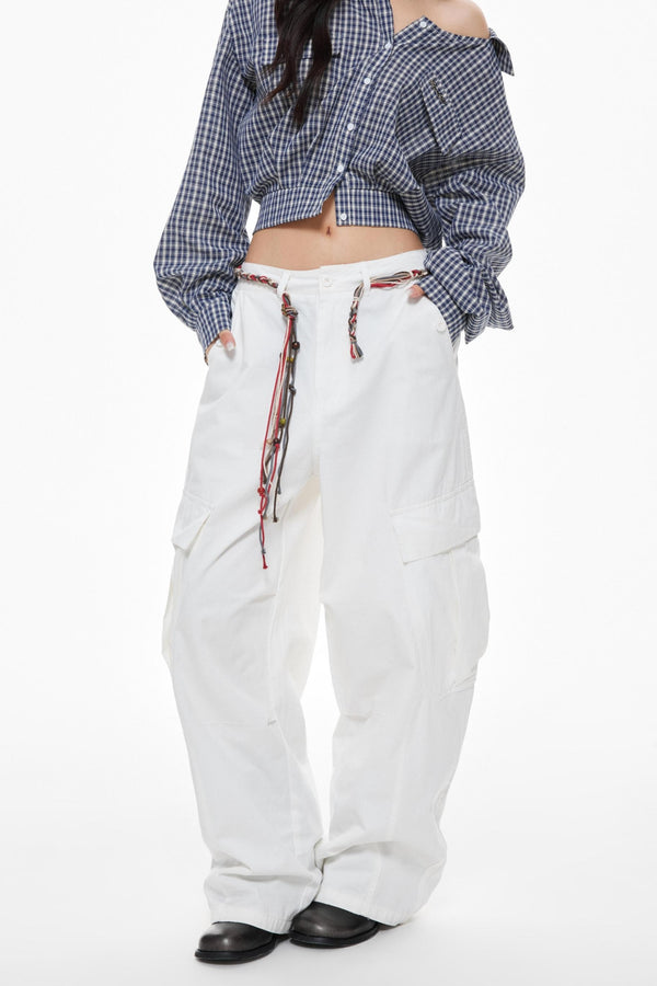 Orange Yellow Cargo Trousers