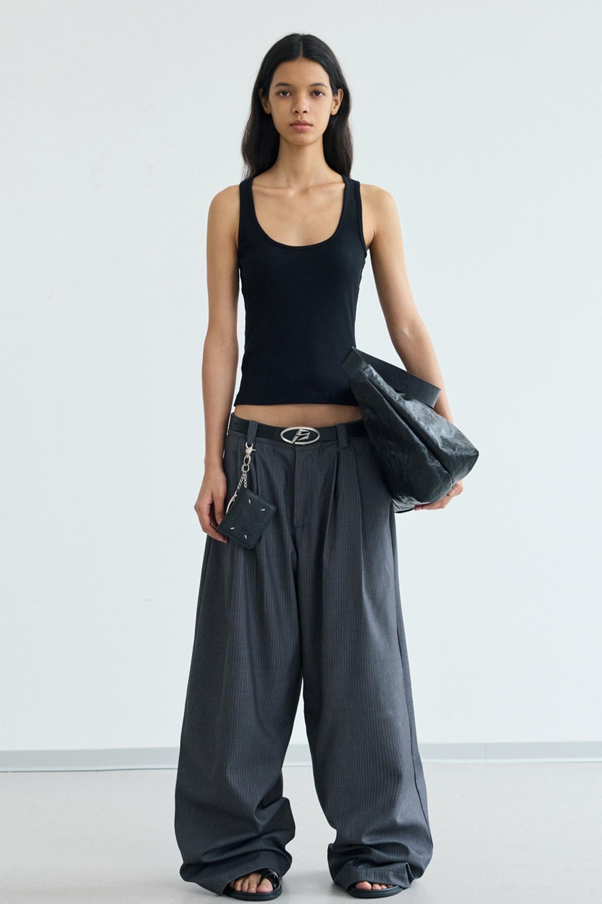 Vintage Draped Straight Leg Pants