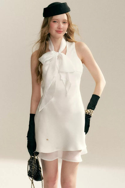 Acetate Halter Cape Dress Set-Up