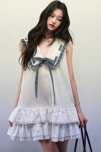 Layered Ruffle A-Line Dress