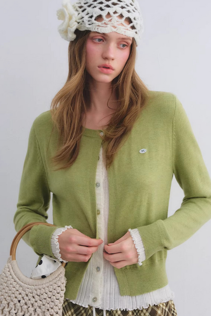 Color-Blocking Knit Cardigan