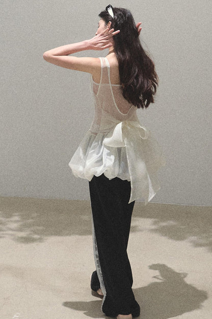 Copper Lace Wide Leg Pants