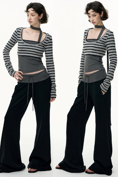 Salt Tea Polka Dot Striped Smock Set