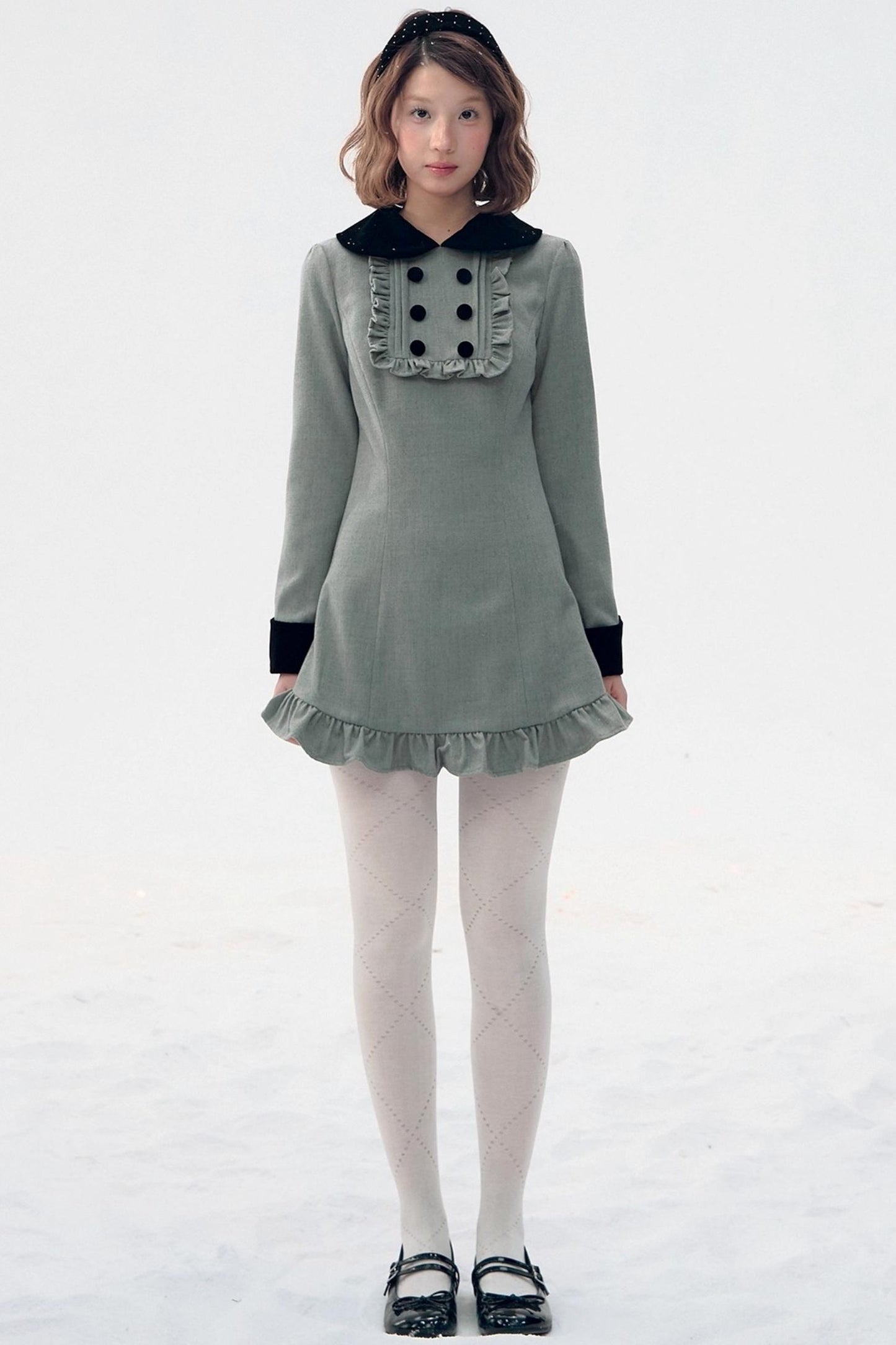 Red Plaid Velvet Doll Dress