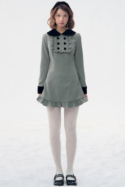 Red Plaid Velvet Doll Dress