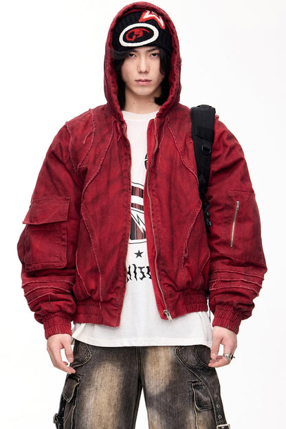 Raw-Edged Dirty-Dyed Jacket 