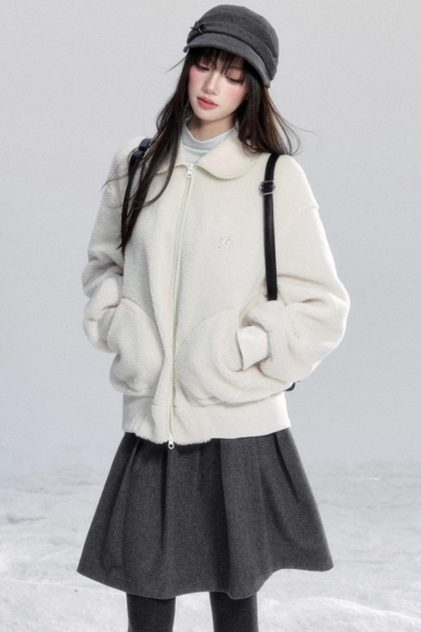 Japanese Retro Lamb Wool Jacket