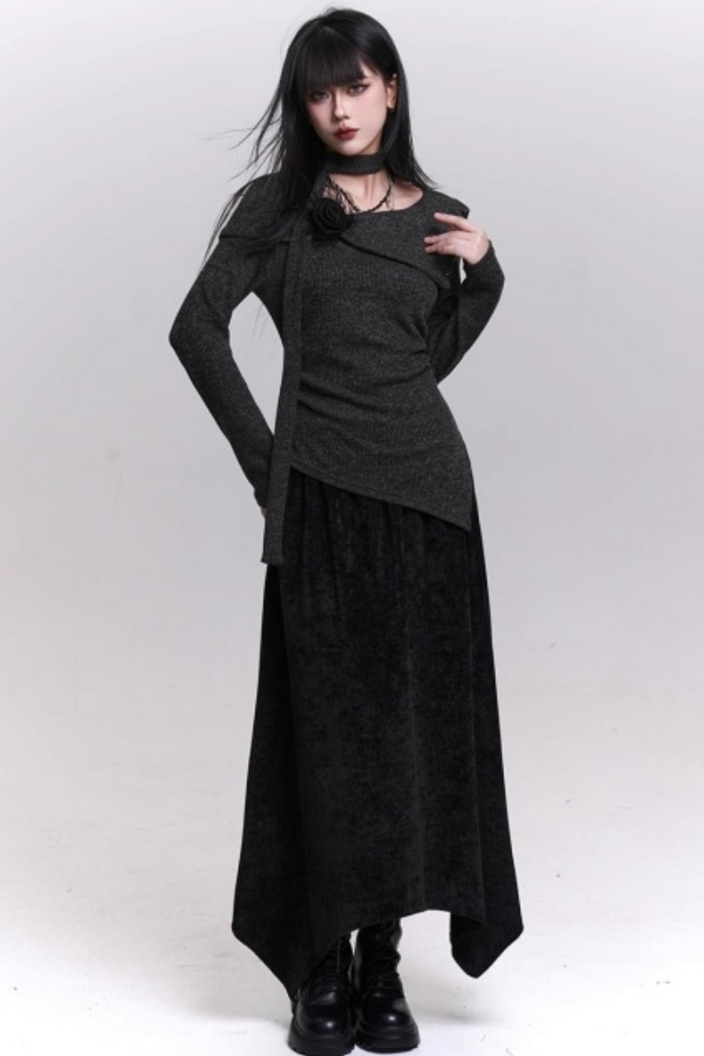 Ghostly Knit Suit Skirt Set-Up