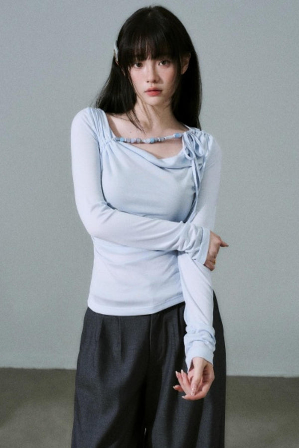 Handmade Beaded Tencel Top