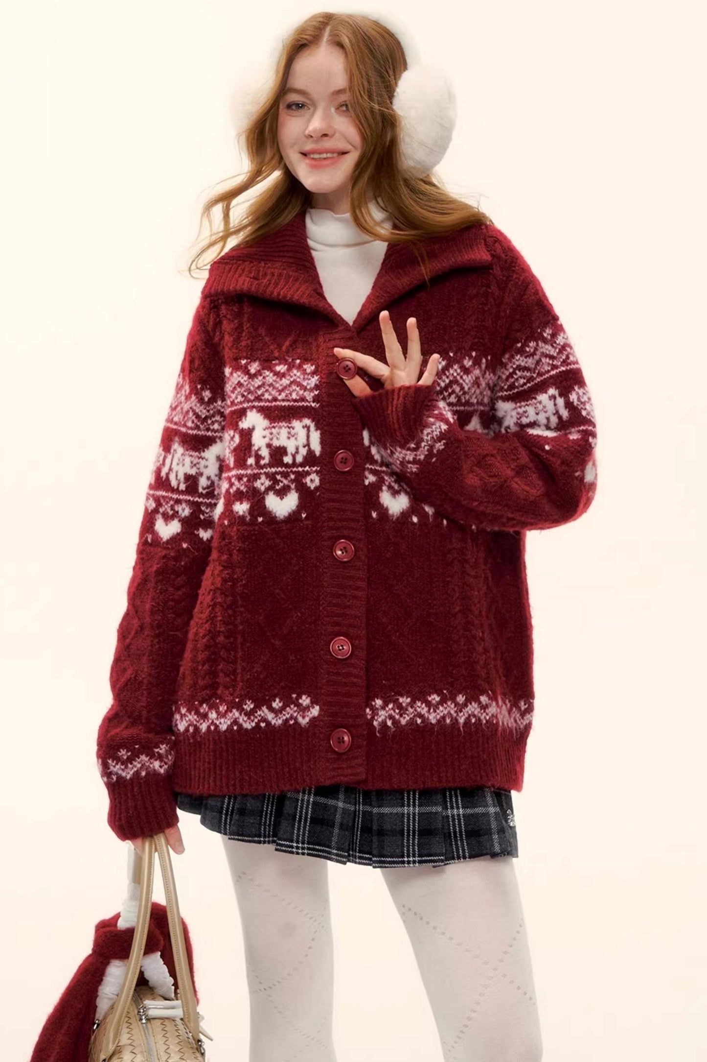 Fair Isle Knit Cardigan