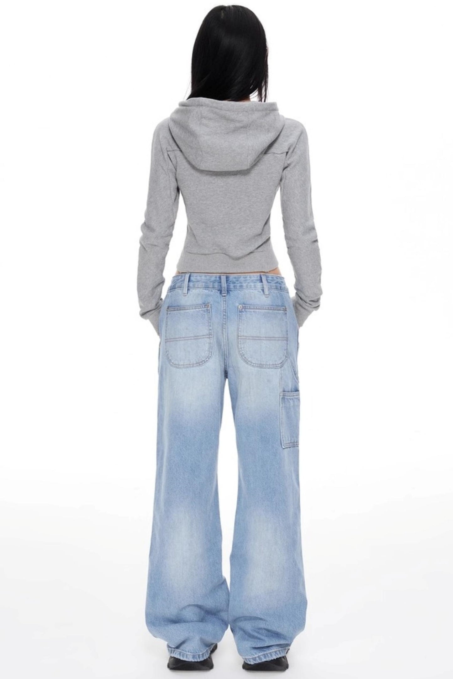 Wide-Leg Denim Pants