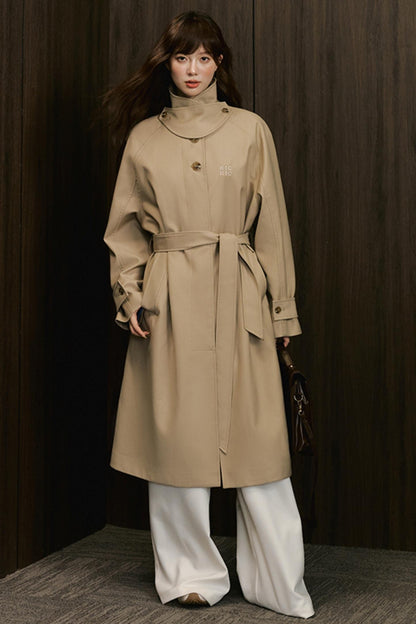 Chic Solid Color Trench Coat