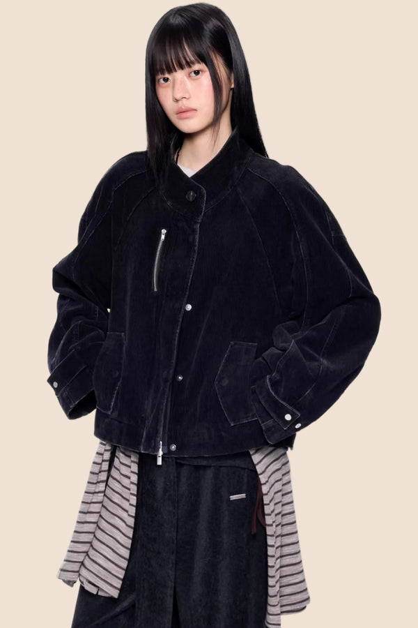 Corduroy Distressed Retro Jacket