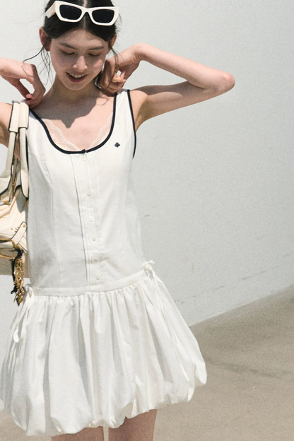 Sleeveless Puff Camisole Dress