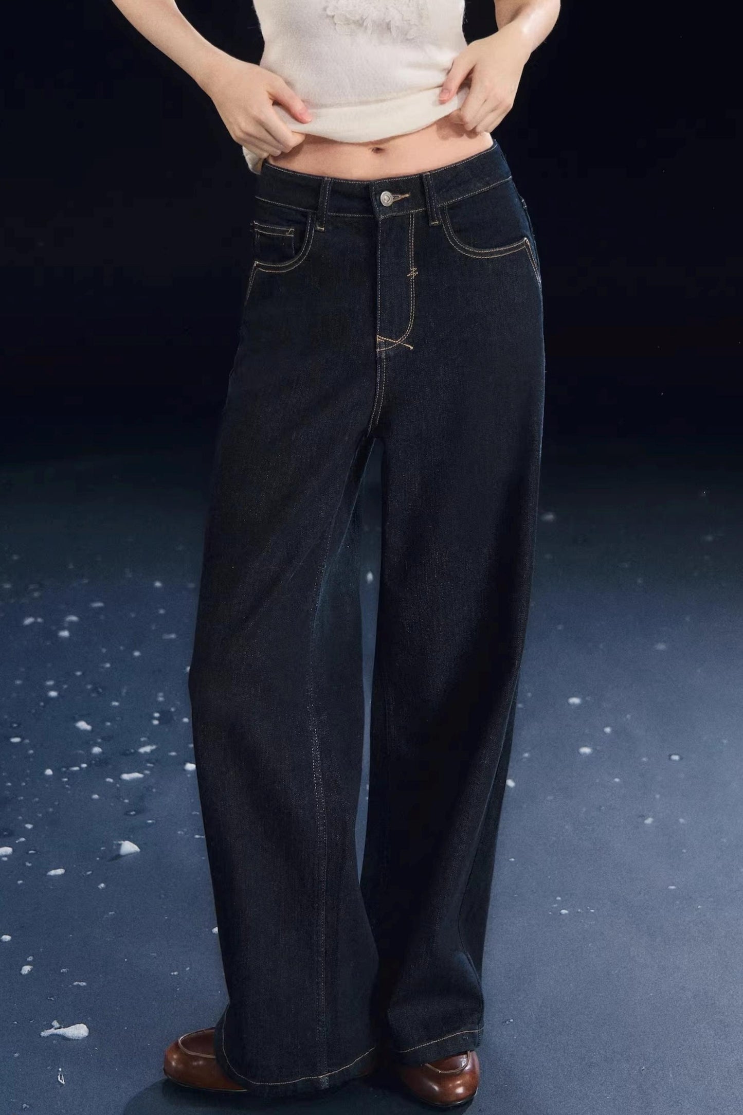 Stretch Raw Denim Jeans