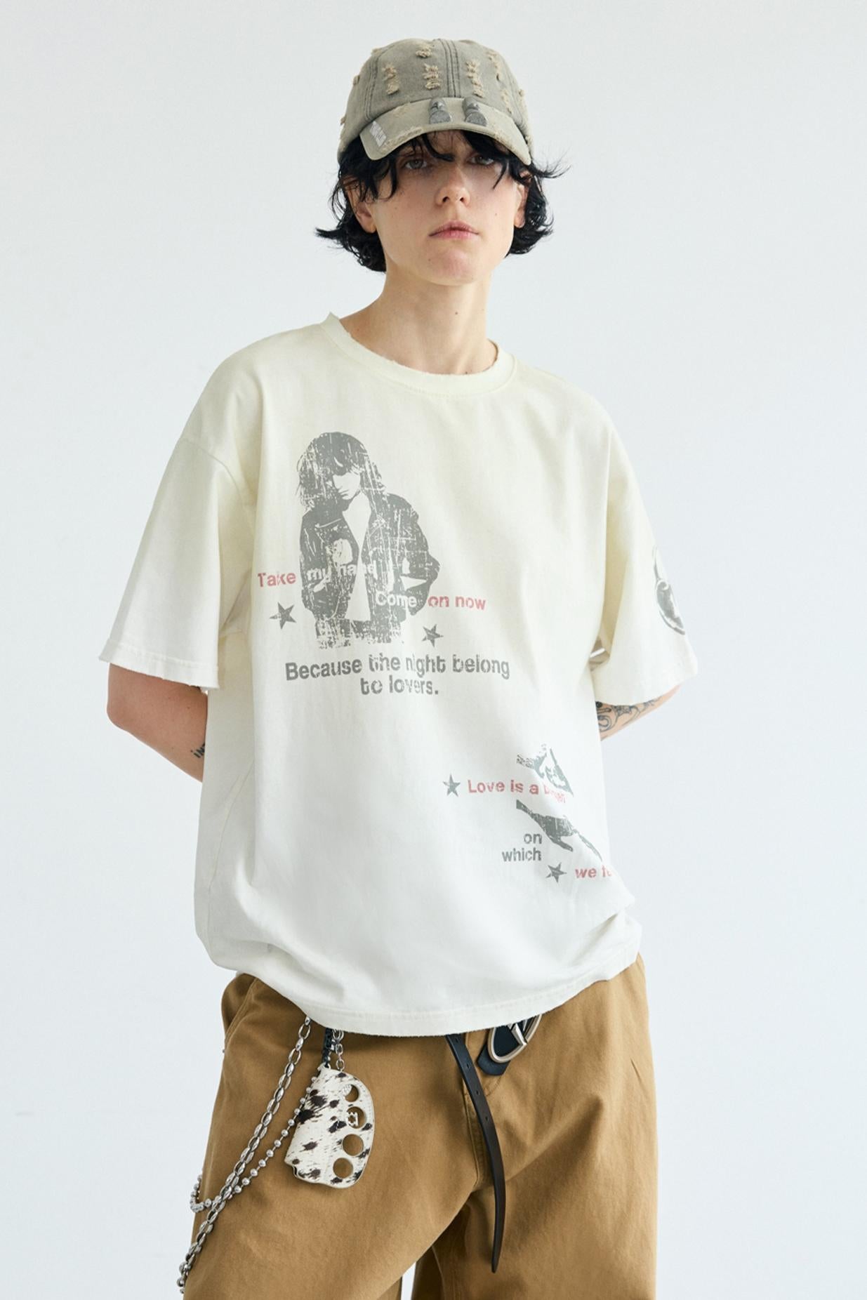 Vintage Gradient White Tee