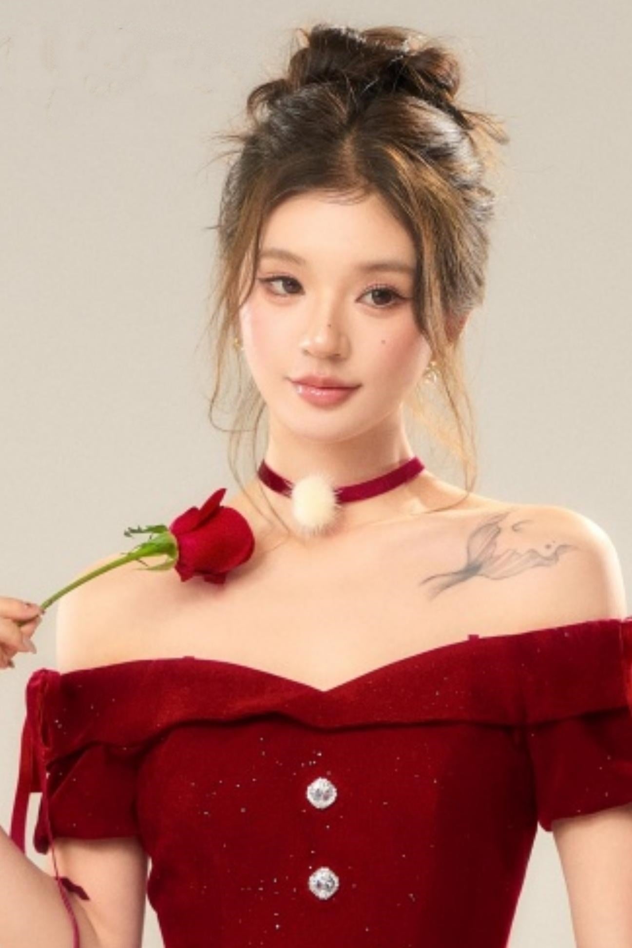 French Velvet Mini Dress Set-Up