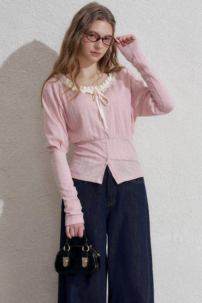 Empire Pink Lace Shirt